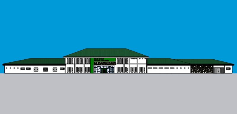 (Istimewa/PUPR Tanbu) Desain Bangunan Rumah Sakit Umum Daerah Tipe D di Satui
