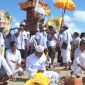 Kegiatan Melasti di Pantai Madani Sungai Loban Tanah Bumbu, Kalsel, Minggu (19/3/2023) 
