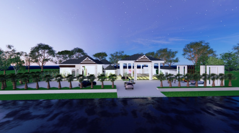 (Dok. BapeddaLitbang) Desain bangunan rumah dinas bupati Tanah Bumbu Yang Direncanakan di Perubahan Anggaran 2023