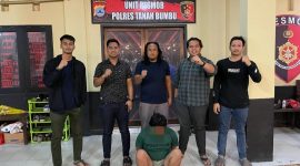 (Istimewa) : Unit Resmob Satreskrim Polres Tanah Bumbu Usai Ringkus Pelaku Penganiaya di Jalan Hidayah Tanbu