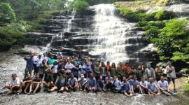 (Disbudparpor Tanbu) Explore Air Terjun Mandi Sayak di Desa Tamunih Kecamatan Teluk Kepayang Kabupaten Tanah Bumbu, pesona air terjun seperti anak tangga