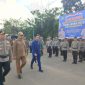 Wakapolres Tanah Bumbu Kompol Sofyan SIK bersama Forkopimda Lakukan Pemeriksaan Pasukan Operasi Kewilayahan patuh Intan 2023