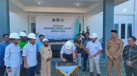 PT Arutmin Site Batulicin Resmikan Gedung Serbaguna di Desa Sungai Dua Kecamatan Simpang Empat Tanah Bumbu, di Momen HUT RI ke 78