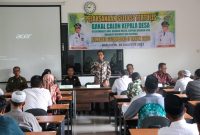 Krpala BKPSDM Tanah Bumbu, Rusdiansyah Saat Berikan Arahan Sebelum Tes Bakal Calon Kepala Desa Yang Lebih Dari 5 Orang 