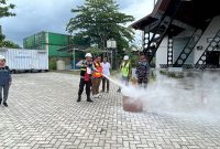 (ISTIMEWA) Tim Pelindo Batulicin Saat Latihan Mengatasi  Kemunculan Api