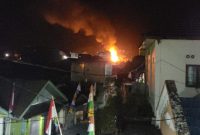 Kebakaran di Desa Baharu Utara Kabupaten Kotabaru, Kamis (10/8/2023) malam