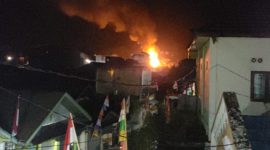 Kebakaran di Desa Baharu Utara Kabupaten Kotabaru, Kamis (10/8/2023) malam