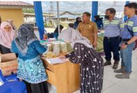 Penyaluran Bantuan PMT ke Posyandu Binaan PT BUMA Jobsite Geo-Aje di wilayah Kecamatan Angsana Kabupaten Tanah Bumbu