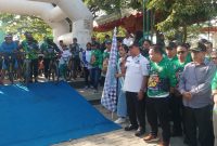 Bupati Tanah Bumbu dr HM Zairullah Azhar, Saat Lepas Peserta Fun Bike di Rangkaian Acara Haornas
