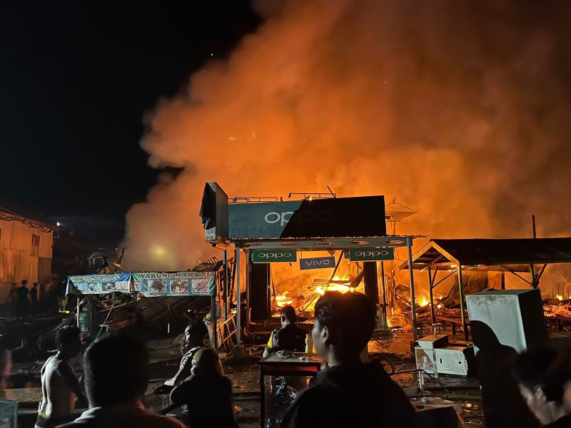 Kebakaran di Desa Geronggang Kotabaru