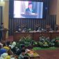 Wakil Ketua DPRD Tanah Bumbu, Said Ismail Kholil Alydrus Saat Nerikan Sambutan di Paripurna PAW Empat Orang Dari Partai Golkar