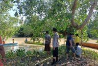 Istimewa / Warga dan Polsek Pamukan Utara Kotabaru Saat Melakukan Pencarian Korban Yang Disambar Buaya Sungai