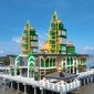 Penampakan Masjid Apung Pagatan Kabupaten Tanah Bumbu, Ziyadatul Abrar Jelang Diresmikan
