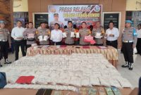 (Foto : Man Hidayat) Press Release Narkotika di Polres Tanah Bumbu