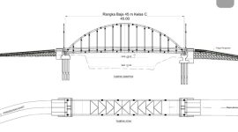 (Foto : Istimewa ) Design Jembatan Satiung Kecamatan Kusan Tengah Kabupaten Tanah Bumbu