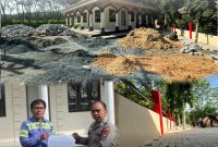 Penyaluran CSR PT BUMA ke Halaman atau Rest Area Musholla Polsek Sungai Loban Berupa Paving Blok 