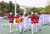 Petugas Paskibraka di Lapangan Kantor Bupati Tanah Bumbu