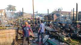 Sejumlah Kios Terbakar di Pasar Kemakmuran Kotabaru, Sabtu (26/10/2024) dinihari