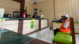 (istimewa)- Sidang Vonis Terdakwa Sales Travel Haji Furodha di Pengadinal Negeri Tanah Bumbu