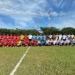 Foto bersama Peserta Sebelum Bertanding Perdana di ajang Turnamen Sepakbola Bupati Cup 2024
