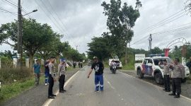 Olah TKP Kecelakaan Mahasiswi dengan Mobil Triton di Tanah Laut