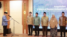 Gubernur Kalimantan Selatan, H Muhidin Laksanakan Pengukuhan TPKAD di Banjarmasin