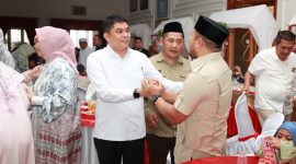 Bupati Tanah Bumbu, Andi Rudi Latif (Bang Arul), menghadiri acara Halal Bihalal yang diselenggarakan oleh Pengurus Partai Gerindra Provinsi Kalimantan Selatan, Sabtu (5/4/2025).