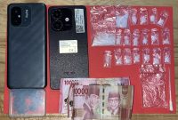 Barang Bukti Paket Sabu Dari Seorang Pelaku Pengedar Narkotika di Kotabaru