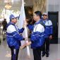 Bupati Tanah Bumbu, Andi Rudi Latif Serahkan Bendera Kontingen POPDA Tanah Bumbu Yang Diterima Kepala Dinas Pemuda Olahraga dan Pariwisata Tanah Bumbu, H Syamsuddin