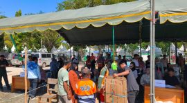 Suasana Tukar Sampah Kerjasama DLH Tanah Bumbu dan PT Borneo Indobara (BIB)