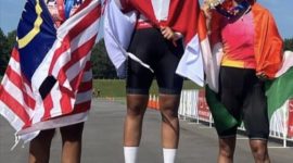 Polwan Polda Kalsel, Bripda Yunita Angelly Syahdat asal Kabupaten Kotabaru meraih juara 1 balab sepeda Diajang World Police and Fire Games (WPFG) Amerika Serikat.