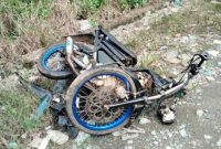 Kondisi Sepeda Motor Korban kecalakaan di Tambangulang Kabupaten Tanah Laut