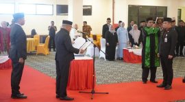Bupati Kotabaru H Muh Rusli, Saat Lantik Sekretaris Daerah, H Eka Saprudin