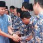 Andi Asdar Wijaya, anggota DPRD Tanah Bumbu Berikan Ucapan Selamat Kepada Pengurus PWI Yang Baru Saja Dilantik di Pendopo Kantor Bupati Tanah Bumbu, Senin (21/7/2025).