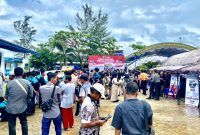 (Metrokalsel.co.id) - Layanan Kopi Manis Polres Tanah Bumbu di Pantai Angsana Kabupaten Tanah Bumbu