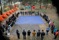 Kemah Jurnalistik PWI Tanah Bumbu, di Pantai Rindu Alam Pagatan