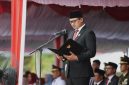 Ketua DPRD Tanah Bumbu, Andrean Atma Maulani Saat Bacakan Naskah Proklamasi Kemerdekaan RI