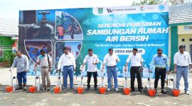 Peresmian Sarana Air Bersih di Desa Makmur Kecamatan Angsana Kabupaten Tanah Bumbu oleh PT Borneo Indobara