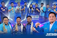 Andi Rustianto Sekretaris DPD KNPI Kalimantan Selatan, menghadiri pelantikan DPD KNPI Kabupaten Hulu Sungai Tengah