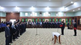 Prosesi Pengambilan Sumpah Jabatan Tinggi Pratama di Lingkupa Pemerintah Provinsi Kalimantan Selatan dipimpin Gubernur, H Muhidin