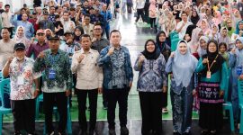 Anggota DPR RI Hj Mariana, Sosialisasikan program Makan Bergizi yang dilaksanakan di Gedung Hafiyun, Banjarmasin pada Kamis (9/10).