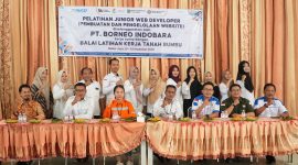 Foto Bersama Pelatihan Junior Web Developer Dasar yang digelar PT Borneo Indobara (BIB) bekerjasama dengan Balai Latihan Kerja (BLK) Tanah Bumbu.