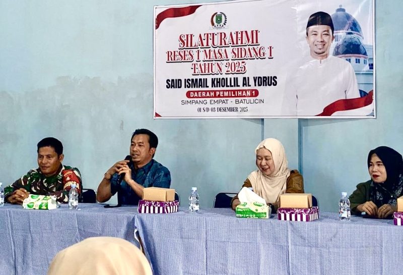 Reses Anggota DPRD Tanah Bumbu, Said Ismail Kholil Alydrus di Kecamatan Simpang Empat, Senin (1/12/2025).