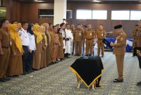 Bupati Kotabaru, H Muhammad Rusli Saat Pimpin Pelantikan Pejabat di lingkup Pemerintahan Kotabaru