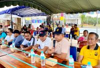 Anggota DPRD Tanah Bumbu, Makhruri Saat Berikan Sambutan di HUT ke 43 Desa Giri Mulya Kecamatan Kuranji, Saat Jalan Sehat digelar pada Minggu (25/1/26).