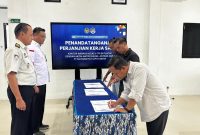 Penandatangan Kerjasama antara Kantor Imigrasi Kelas II TPI Batulicin dengan Media, Rabu (18/2/26).