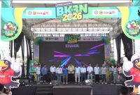 Penutupan Peringatan BK3N di Halaman Kantor PT Borneo Indobara, Minggu (15/2/26).